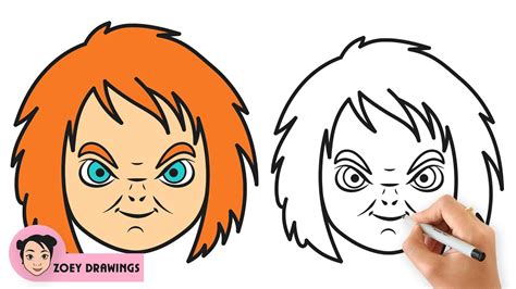 chutki drawing easy|How To Draw Chucky: Easy And Simple Step.